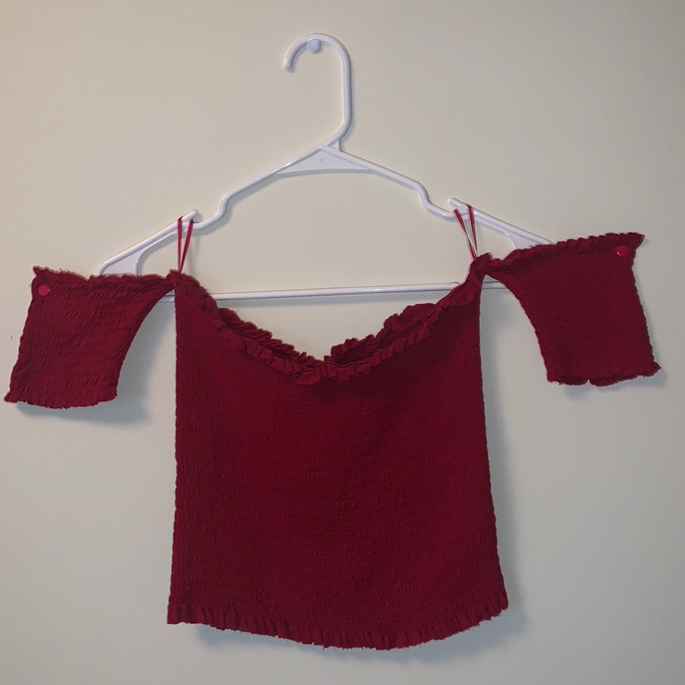 Staples red boutique crop top